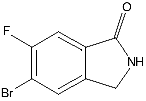 1H-Isoindol-1-one, 5-bromo-6-fluoro-2,3-dihydro- structure, CAS 1427403-96-0