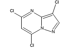 3,5,7-trichloropyrazolo[1,5-a]pyriMidine structure, CAS 58347-52-7