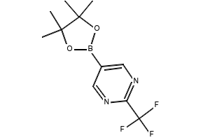 5-(4,4,5,5-tetramethyl-1,3,2-dioxaborolan-2-yl)-2-(trifluoromethyl)pyrimidine structure, CAS 1701434-52-7