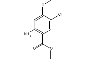 Methyl 2-amino-5-chloro-4-methoxybenzoate structure, CAS 79025-26-6