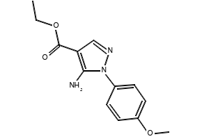 ETHYL 5-AMINO-1-(4-METHOXYPHENYL)-1H-PYRAZOLE-4-CARBOXYLATE structure, CAS 15001-13-5