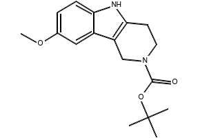 tert-Butyl 8-methoxy-1,3,4,5-tetrahydro-2H-pyrido[4,3-b]indole-2-carboxylate structure, CAS 1186099-85-3