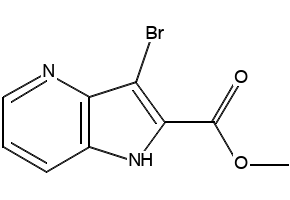 METHYL 3-BROMO-1H-PYRROLO-[3,2-B]PYRIDINE-2-CARBOXYLATE structure, CAS 952182-30-8