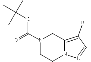 tert-butyl 3-broMo-6,7-dihydropyrazolo[1,5-a]pyrazine-5(4H)-carboxylate structure, CAS 1196154-25-2