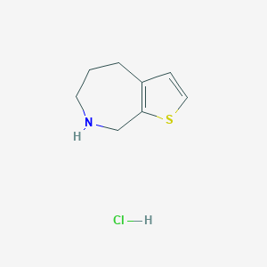 5,6,7,8-tetrahydro-4H-thieno[2,3-c]azepine hydrochloride structure, CAS 1799420-94-2
