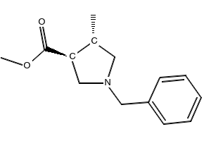 1-BENZYL-4-METHYL-PYRROLIDINE-3-CARBOXYLIC ACID METHYL ESTER structure, CAS 181114-98-7
