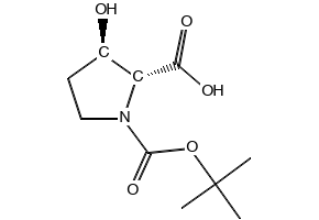 N-Boc-trans-3-hydroxy-D-proline structure, CAS 335280-19-8