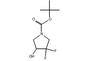 1-Boc-3,3-difluoro-4-hydroxypyrrolidine structure, CAS 1434141-81-7