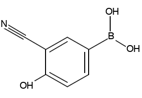 3-cyano-4-hydroxyphenylboronic acid structure, CAS 1637208-14-0