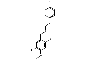 4-broMo-5-((4-hydroxyphenethylaMino)Methyl)-2-Methoxyphenol structure, CAS 179107-93-8