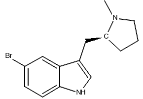 (R)-5-Bromo-3-((1-methylpyrrolidin-2-yl)methyl)-1H-indole } oxalic acid structure, CAS 1370251-16-3