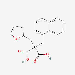 1-(Tetrahydro-2-furyl)-3-(1-naphthyl)propane-2,2-dicarboxylic acid structure, CAS 113527-39-2