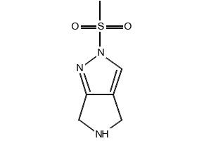 2-(Methylsulfonyl)-2,4,5,6-tetrahydropyrrolo[3,4-c]pyrazole structure, CAS 1226781-80-1