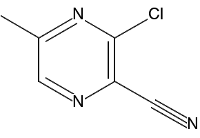 3-Chloro-5-methyl-pyrazine-2-carbonitrile structure, CAS 181284-14-0