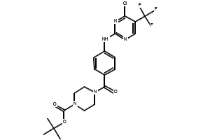 tert-butyl (3-((2-chloro-5-(trifluoroMethyl)pyriMidin-4-yl)aMino)phenyl)carbaMate structure, CAS 1374507-23-9