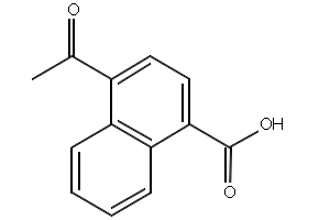 4-acetyl-1-naphthoic acid structure, CAS 131986-05-5
