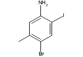 4‐bromo‐2‐iodo‐5‐methylaniline structure, CAS 1609264-62-1