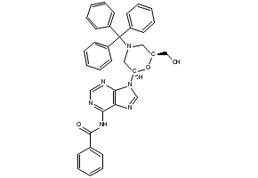 N6-Benzoyl-7'-OH-N-trityl Morpholino adenosine structure, CAS 956139-16-5