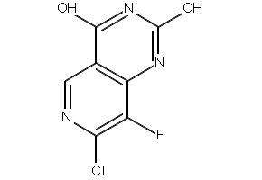 Pyrido[4,3-d]pyrimidine-2,4(1H,3H)-dione, 7-chloro-8-fluoro- structure, CAS 2454397-75-0