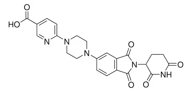 3-Pyridinecarboxylic acid, 6-(4-carboxy-1-piperidinyl)-5-chloro- structure, CAS 958457-83-5