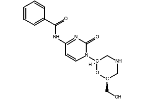 N-[1,2-dihydro-1-[(2R,6S)-6-(hydroxyMethyl)-2-Morpholinyl]-2-oxo-4-pyriMidinyl]- BenzaMide structure, CAS 125455-77-8