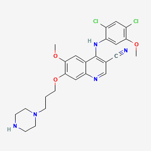 Bosutinib Impurity 2 (N-Desmethyl Bosutinib) structure, CAS 380843-81-2