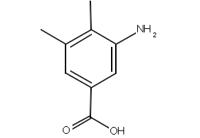 3-Amino-4,5-dimethyl-benzoic acid structure, CAS 348165-23-1