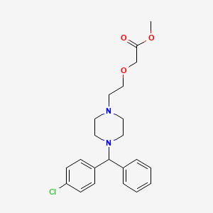 Levocetirizine Impurity H structure, CAS 83881-46-3