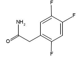 Benzeneacetamide, 2,4,5-trifluoro- structure, CAS 1864680-46-5