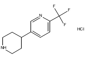 5-(Piperidin-4-yl)-2-(trifluoromethyl)pyridine hydrochloride structure, CAS 2748377-52-6