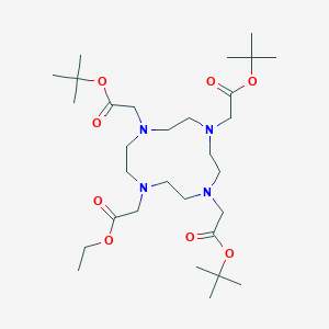 1,4,7,10-Tetraazacyclododecane-1,4,7,10-tetraacetic acid, tris(1,1-diMethylethyl) ethyl ester structure, CAS 825625-07-8