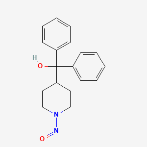 1-Nitrosopiperidin-4-yl)diphenylmethanol structure, CAS 1038-06-8