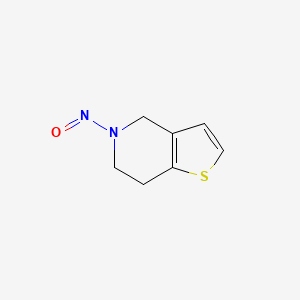 "5-nitroso-4,5,6,7-tetrahydrothieno[3,2-c]pyridine  (Clopidogrel related)" structure, CAS 2460755-43-3