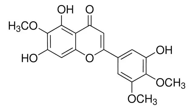 5,7,3'-Trihydroxy-6,4',5'-trimethoxyflavone structure, CAS 78417-26-2