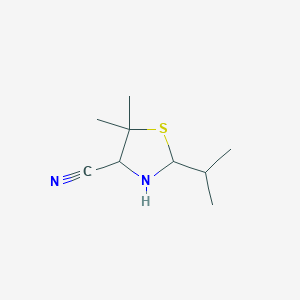 2-Isopropyl-5,5-DimethylThiazolidine-4-CarboNitrile structure, CAS 13206-50-3