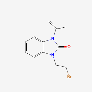 1-(2-Bromo ethyl)-3-(Prop-1-en-2yl)-1H-Benzo (d)-Imidazol-2-(3H)-one structure, CAS 136081-17-9