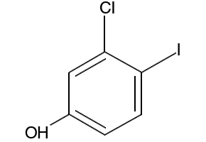3-CHLORO-4-IODOPHENOL structure, CAS 855403-42-8