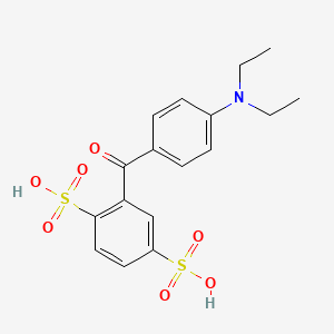 1,4-Benzenedisulfonic acid, 2-[4-(diethylamino)benzoyl]- structure, CAS 2828260-22-4
