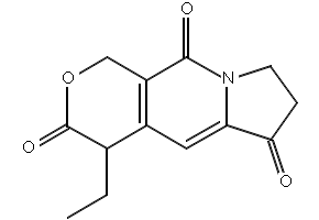 1H-Pyrano[3,4-f]indolizine-3,10(4H,6H)-dione, 4-ethyl-7,8-dihydro- structure, CAS 43083-10-9