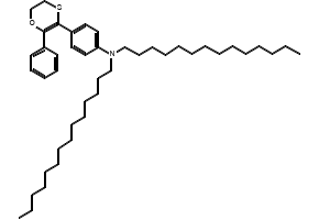 4-(2-phenyl-5,6-dihydro-1,4-oxathiin-3-yl)-N,N-ditetradecylaniline structure, CAS 192937-52-3