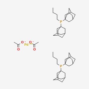 Bis(Butyldi-1-adamantylphosphine)Palladium diacetate structure, CAS 1041005-57-5