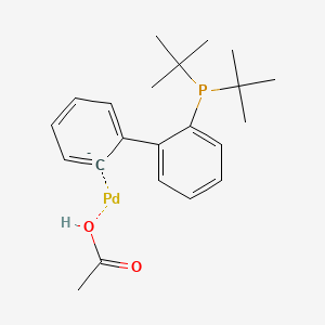 2-(2'-Di-tert-butylphosphine)biphenylpalladium(II) acetate structure, CAS 577971-19-8