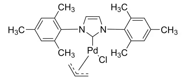 Allyl[1,3-bis(mesityl)imidazol-2-ylidene]chloropalladium(II) structure, CAS 478980-04-0