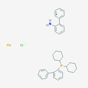 Chloro(2-dicyclohexylphosphino-1,1-biphenyl)[2-(2-amino-1,1-biphenyl)]palladium(II) structure, CAS 2A-2193931