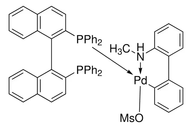 Methanesulfonato [(±)-2,2'-Bis(diphenylphosphino)-1,1'-binaphthalene] (2'-methylamino-1,1'-biphenyl-2-yl)palladium(II);（±）BINAP Pd G4 structure, CAS 1599466-90-6