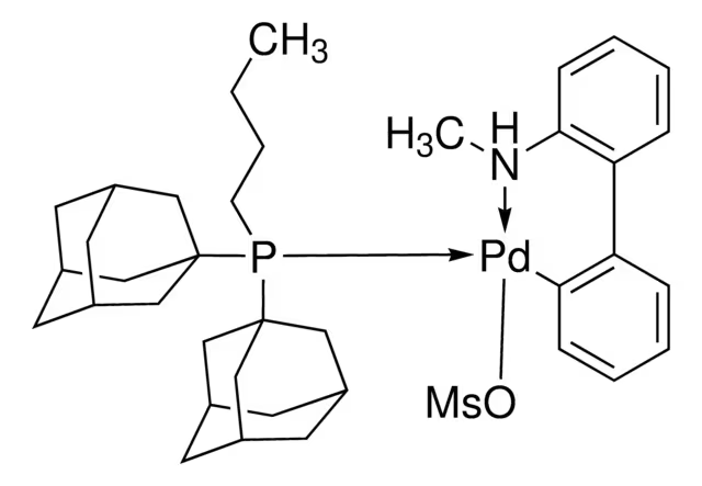 Methanesulfonato[(di(1-adamantyl)-n-butylphos-phine)-2-(2'-methylamino-1,1'-biphenyl-2-yl)palladium(II),cataCXium Pd G4 structure, CAS 2230788-67-5