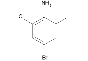 4-bromo-2-chloro-6-iodoaniline structure, CAS 56141-11-8