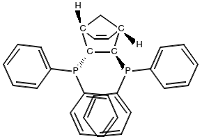 (2R,3R)-(-)-2,3-BIS(DIPHENYLPHOSPHINO)BICYCLO[2.2.1]HEPT-5-ENE structure, CAS 71042-55-2