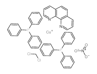 (1,10-PHENANTHROLINE)BIS(TRIPHENYLPHOSPHINE)COPPER (I) NITRATE DICHLOROMETHANE ADDUCT structure, CAS 33989-10-5
