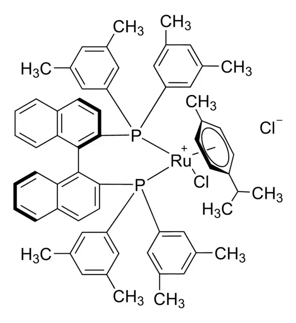 Chloro{(R)-(+)-2,2'-bis[di(3,5-xylyl)phosphino]-1,1'-binaphthyl}(p-cymene)ruthenium(II) chloride [RuCl(p-cymene)((R)-xylbinap}]Cl structure, CAS 944451-24-5